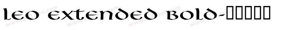Leo Extended Bold字体转换